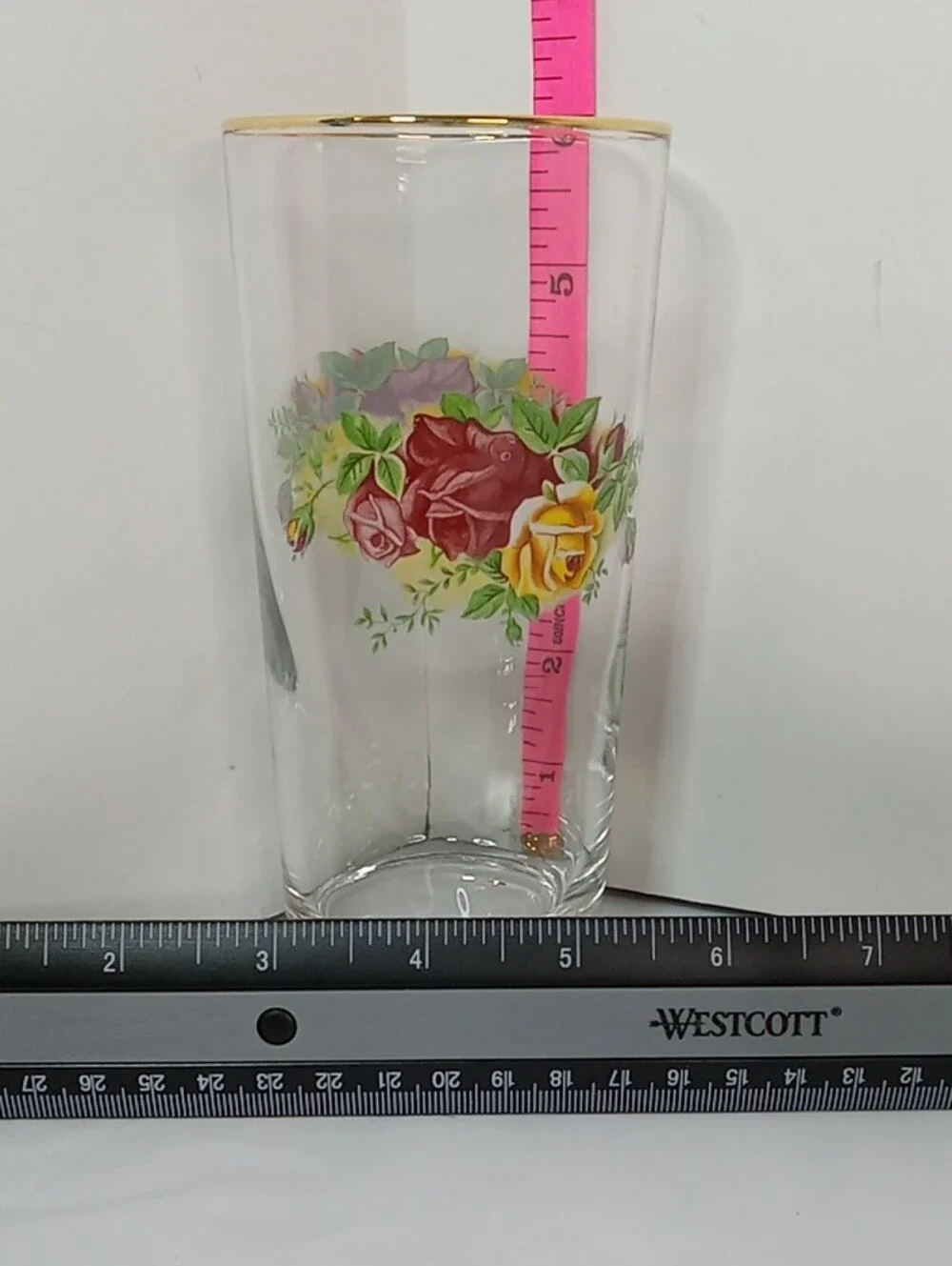 Vintage Royal Albert Gold-Rim Old Country Roses Highball Glasses - Set of 6